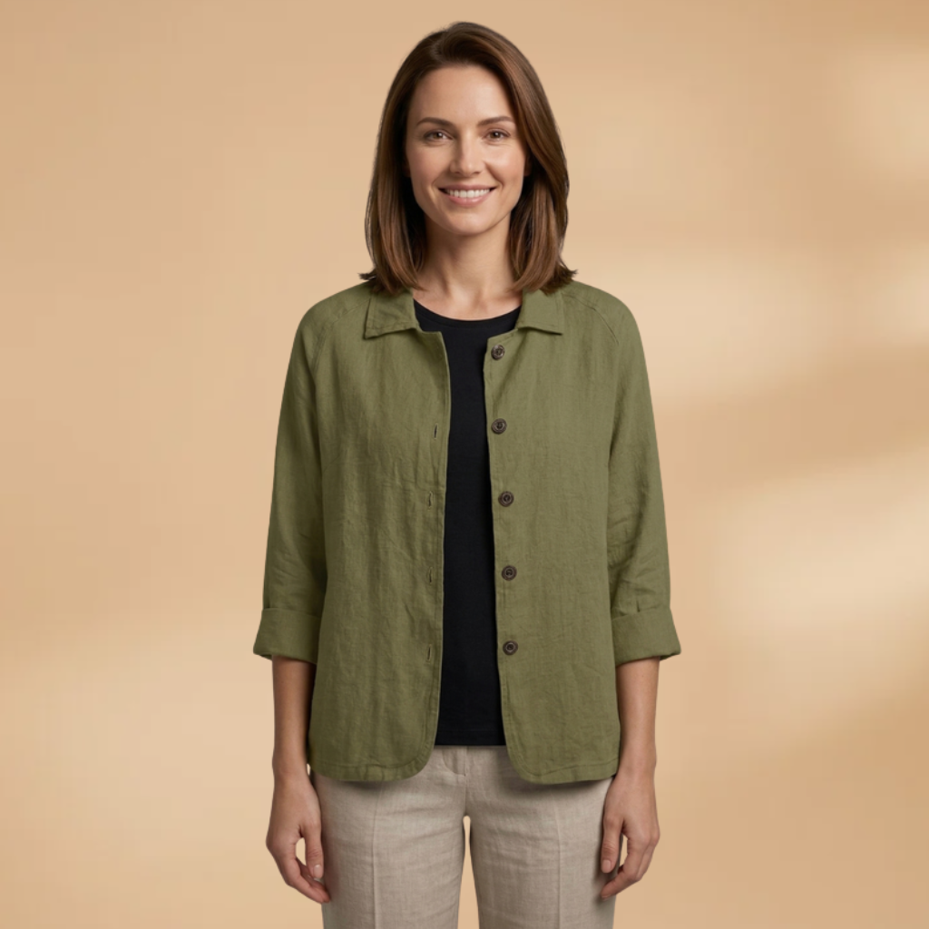 Top with long sleeves and plain surface for Women