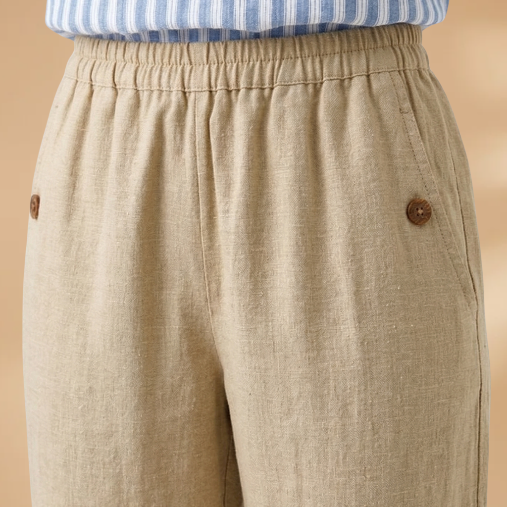 Trousers with Straight Legs and Side Pockets for Women