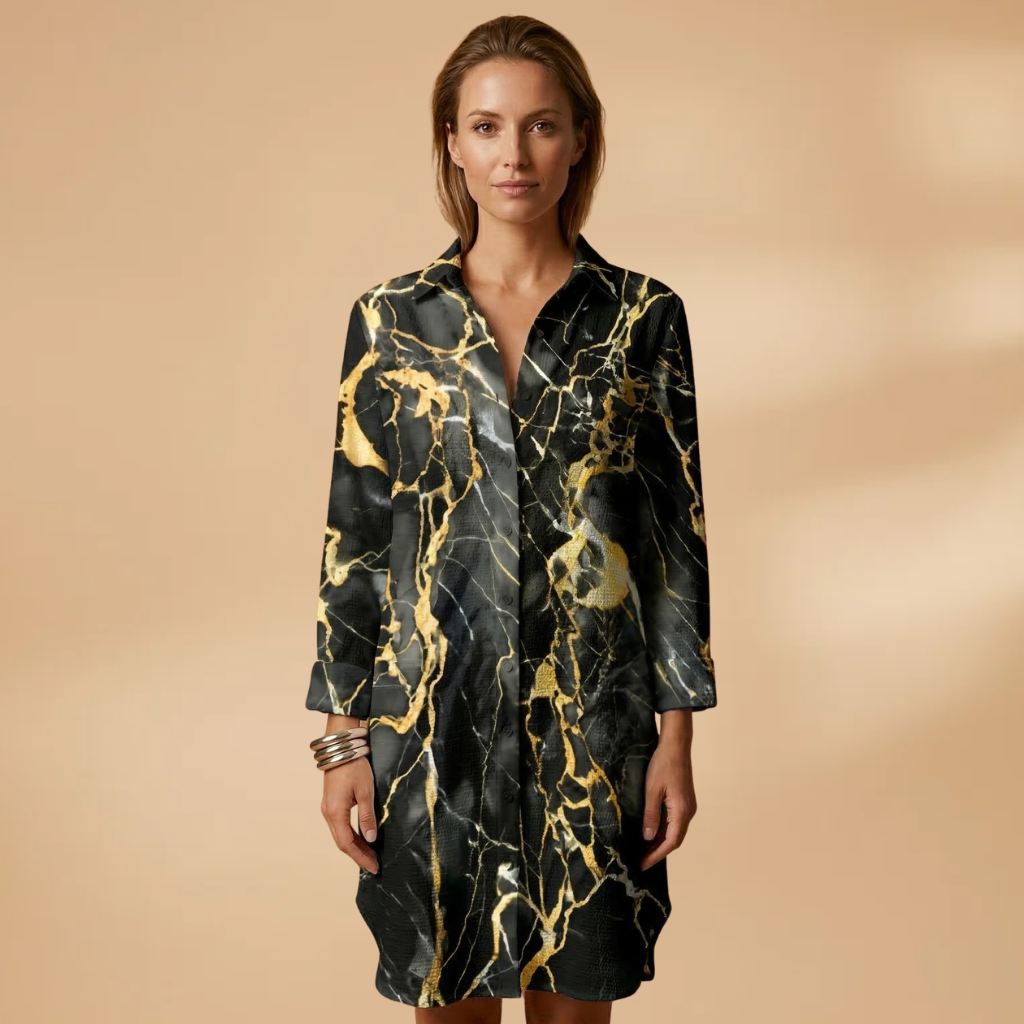 Beach Dress with Sleeveless Cut and Woven Surface for Women