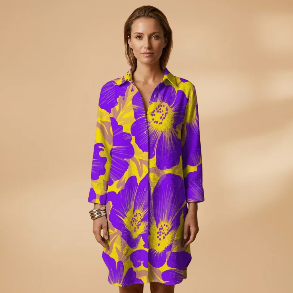 Beach Dress with Sleeveless Cut and Woven Surface for Women