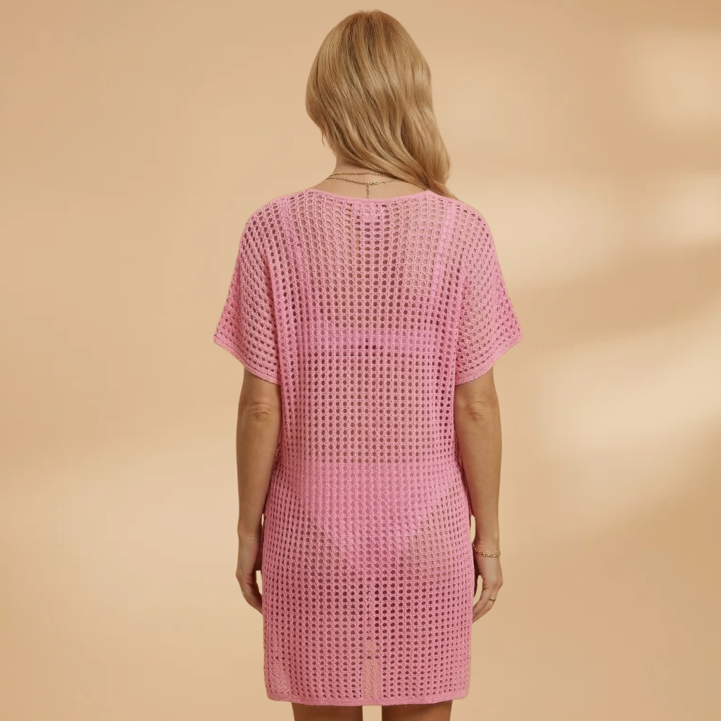 Beach Dress V-Neckline and Short Sleeves for Women