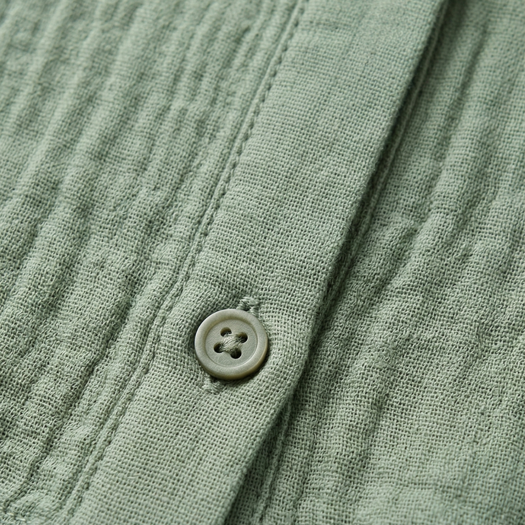 Blouse with V-Neck and Button Front for Women