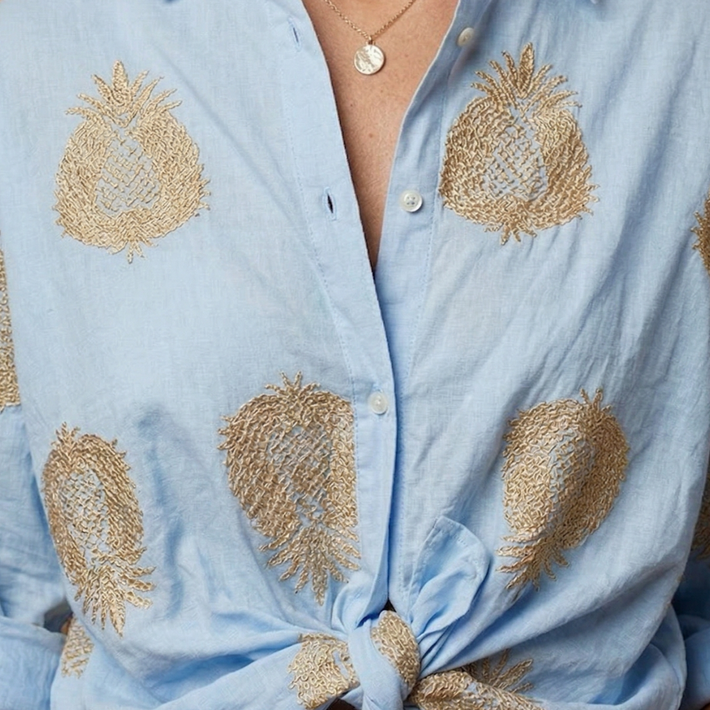 Blouse with printed surface and loose fit for Women