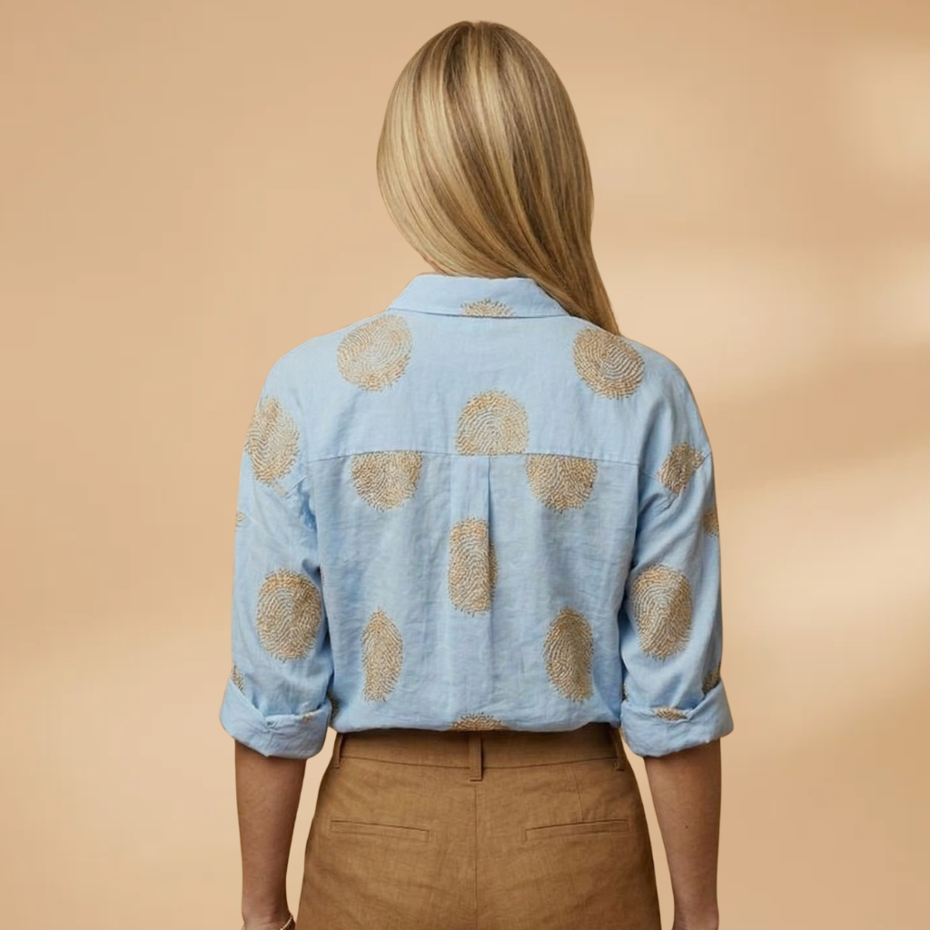 Blouse with printed surface and loose fit for Women