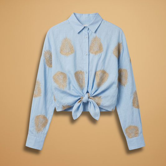 Blouse with printed surface and loose fit for Women
