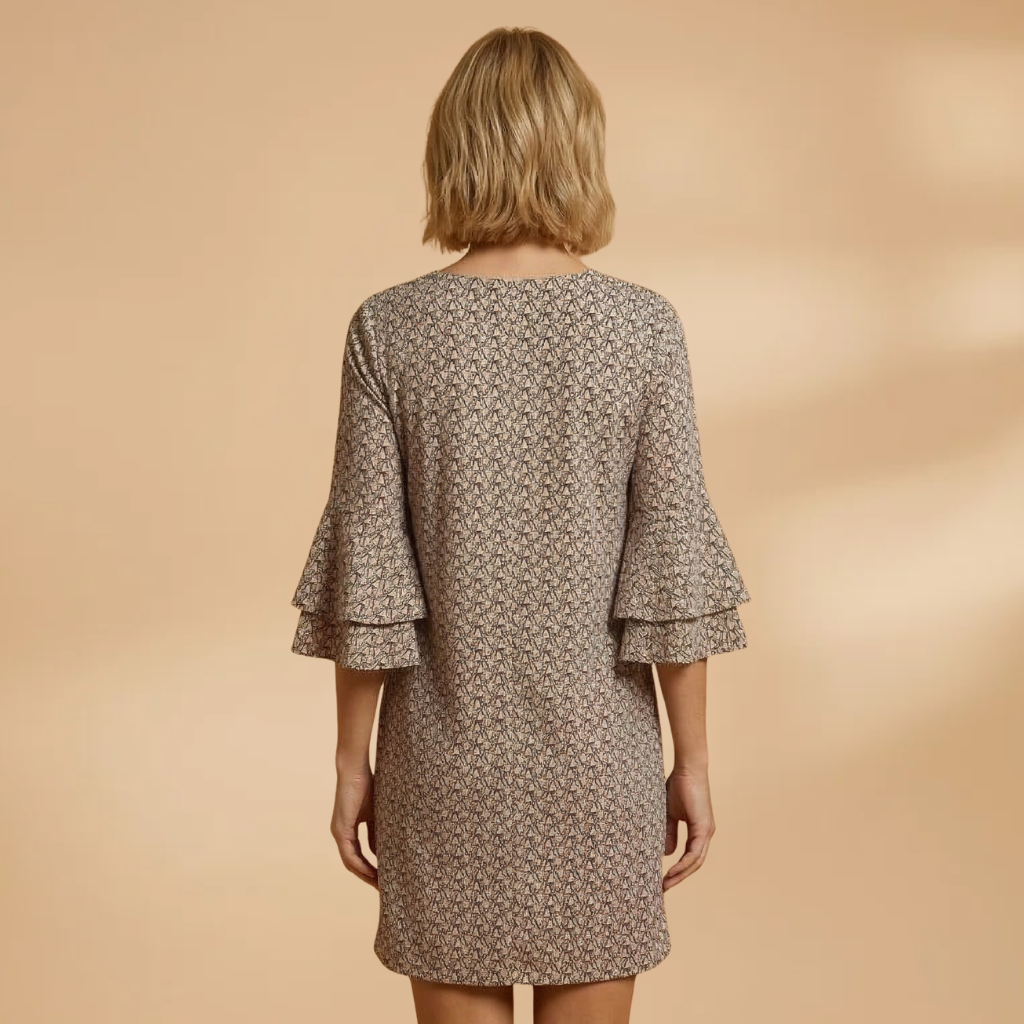 Dress V-Neckline and Wide Sleeves for Women