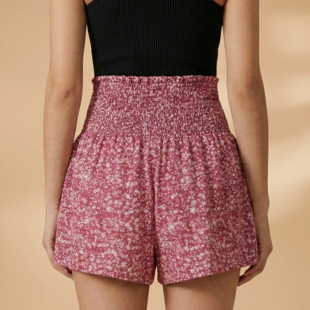 Fashion Shorts with Floral Pattern for Women