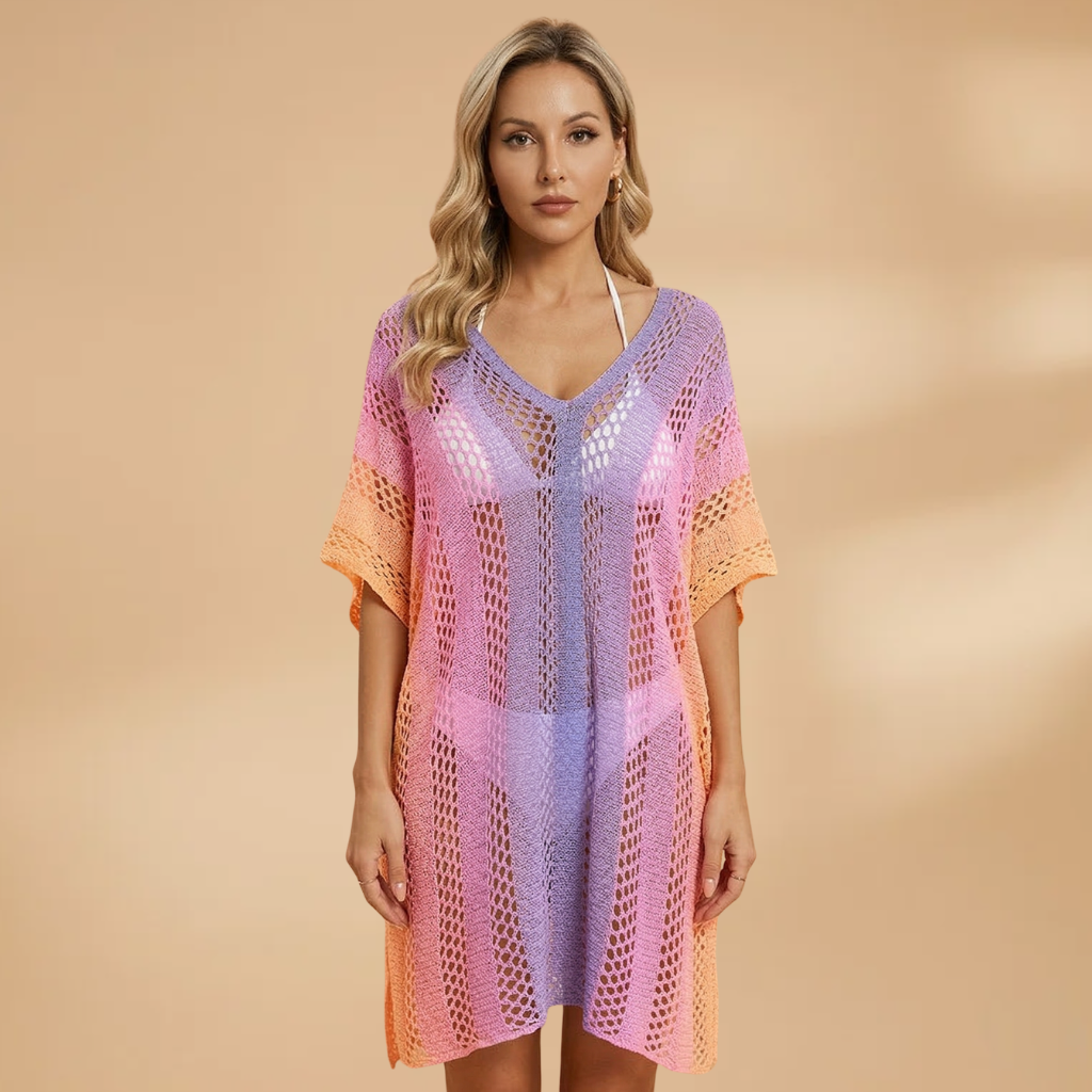 Kaftan V-Neckline and Short Sleeves for Women