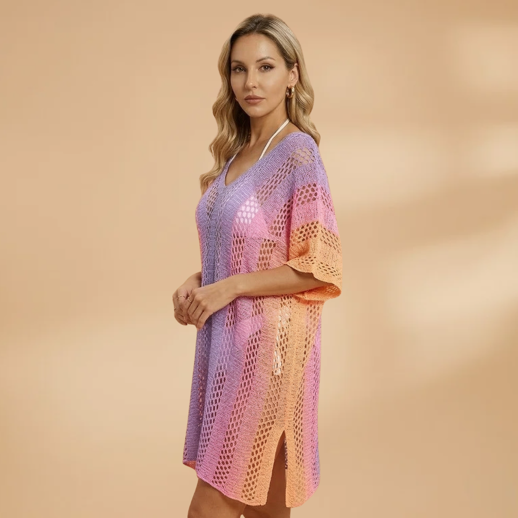 Kaftan V-Neckline and Short Sleeves for Women