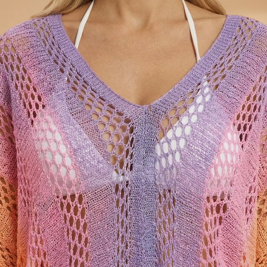 Kaftan V-Neckline and Short Sleeves for Women