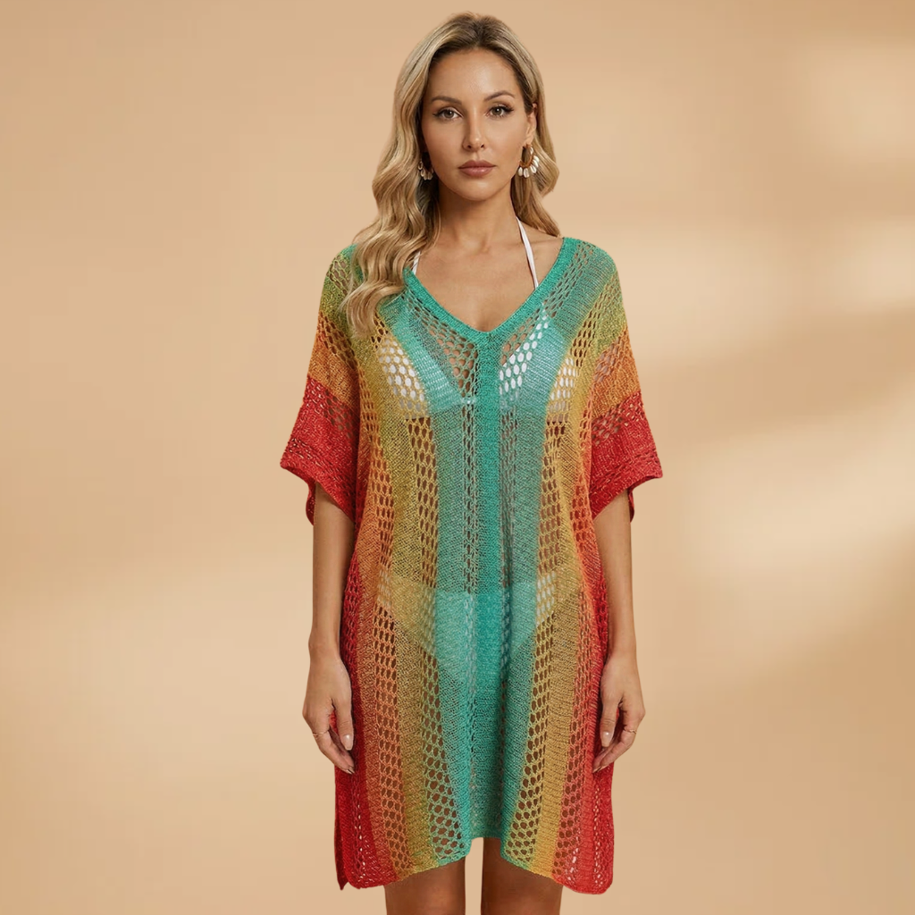 Kaftan V-Neckline and Short Sleeves for Women