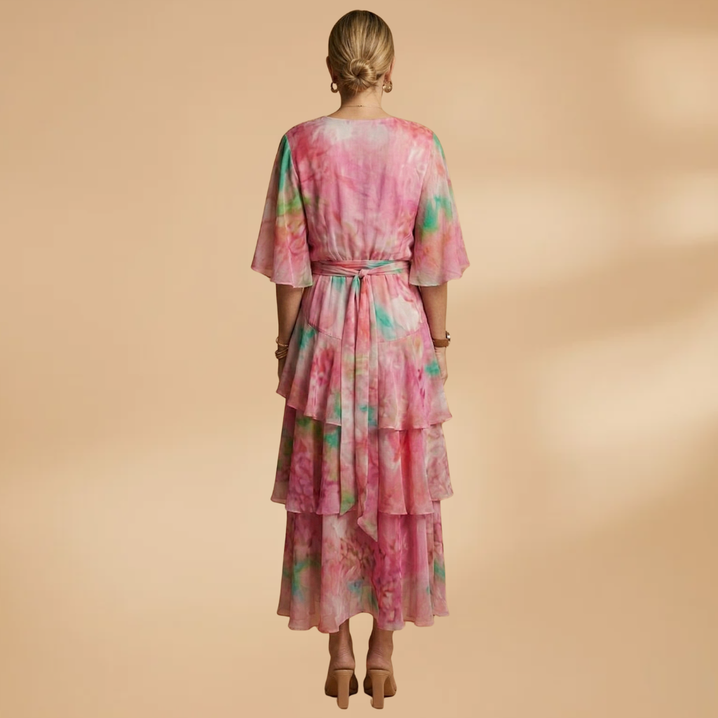 Maxi Dress with Bohemian Print and Flowing Silhouette for Women