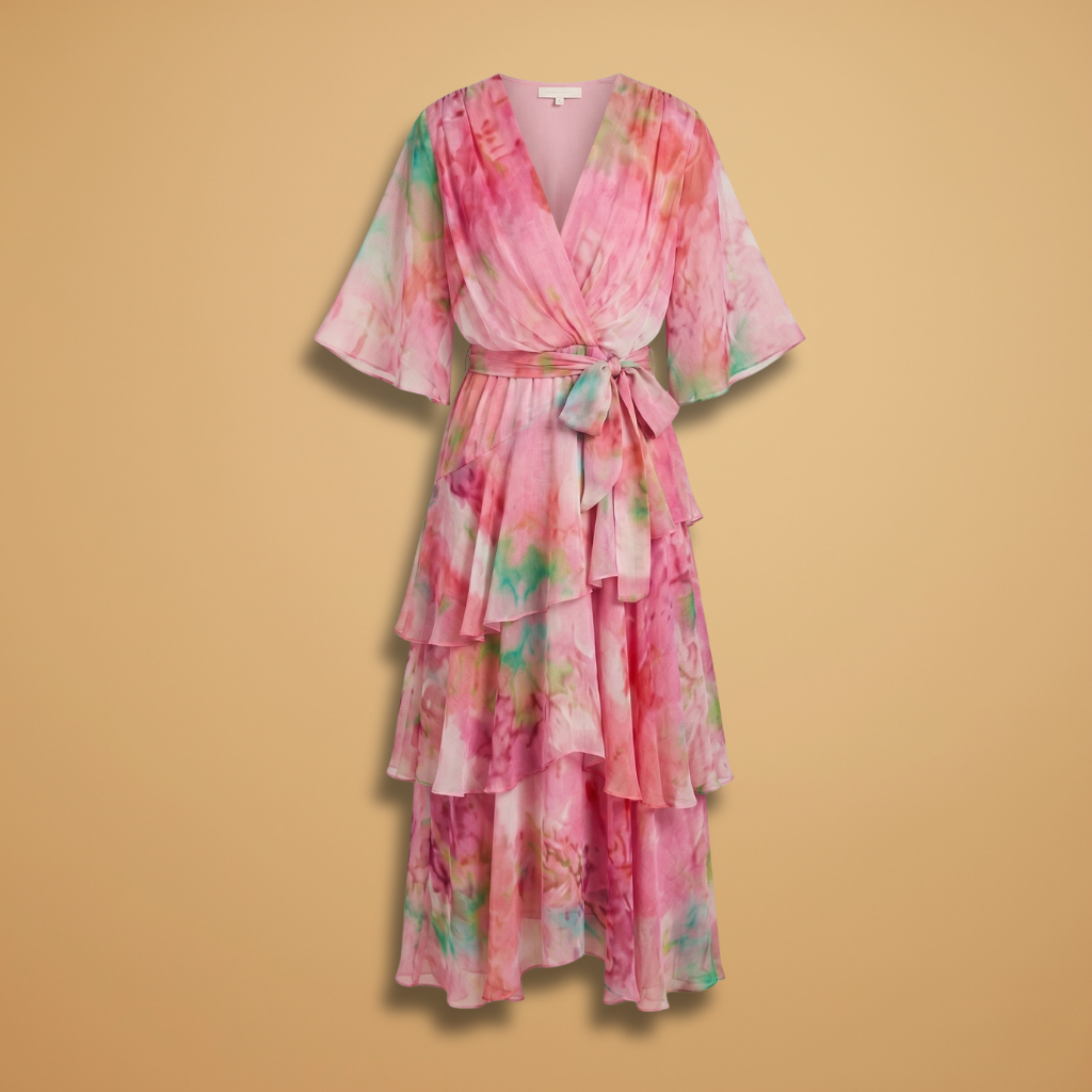Maxi Dress with Bohemian Print and Flowing Silhouette for Women