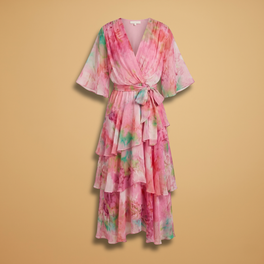 Maxi Dress with Bohemian Print and Flowing Silhouette for Women
