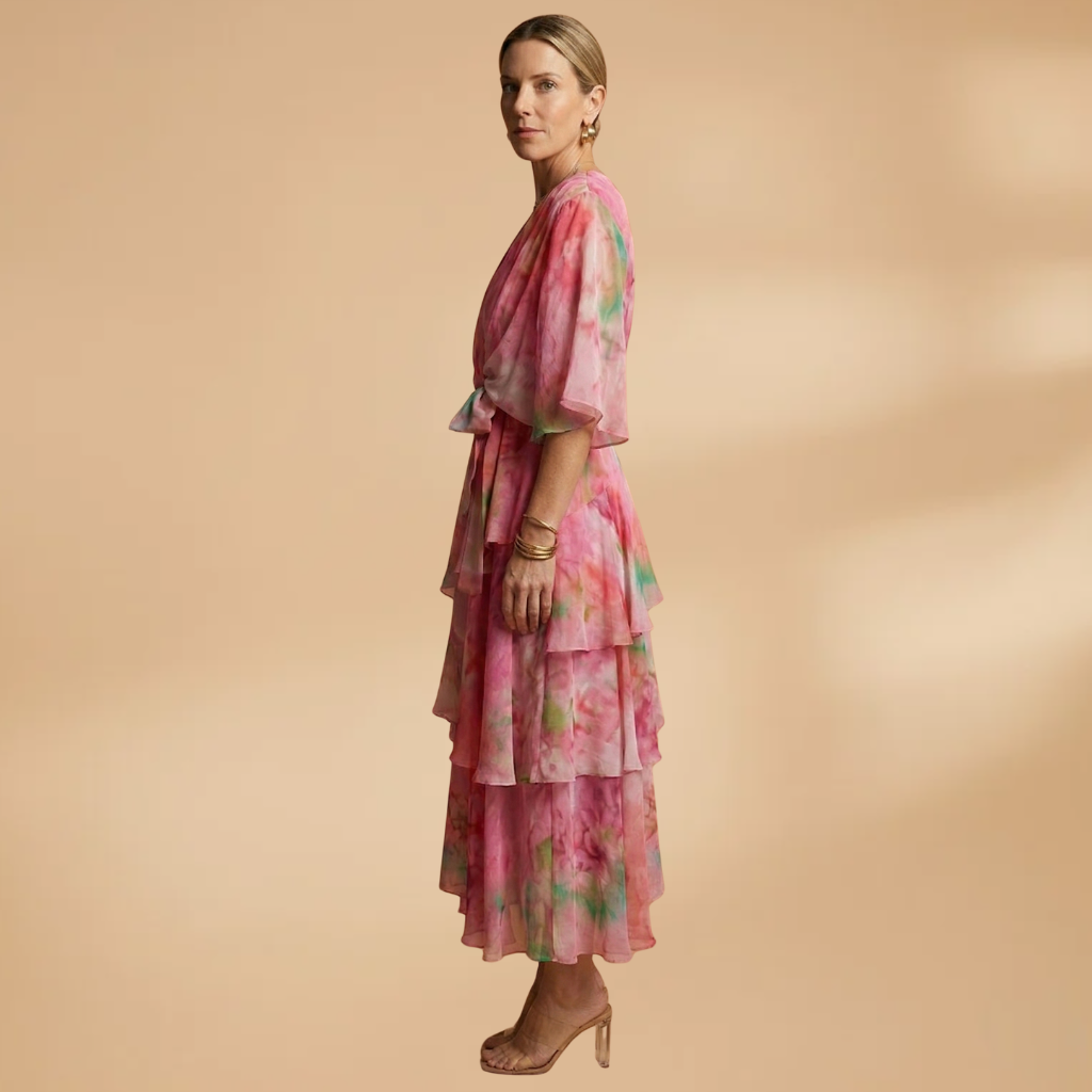 Maxi Dress with Bohemian Print and Flowing Silhouette for Women