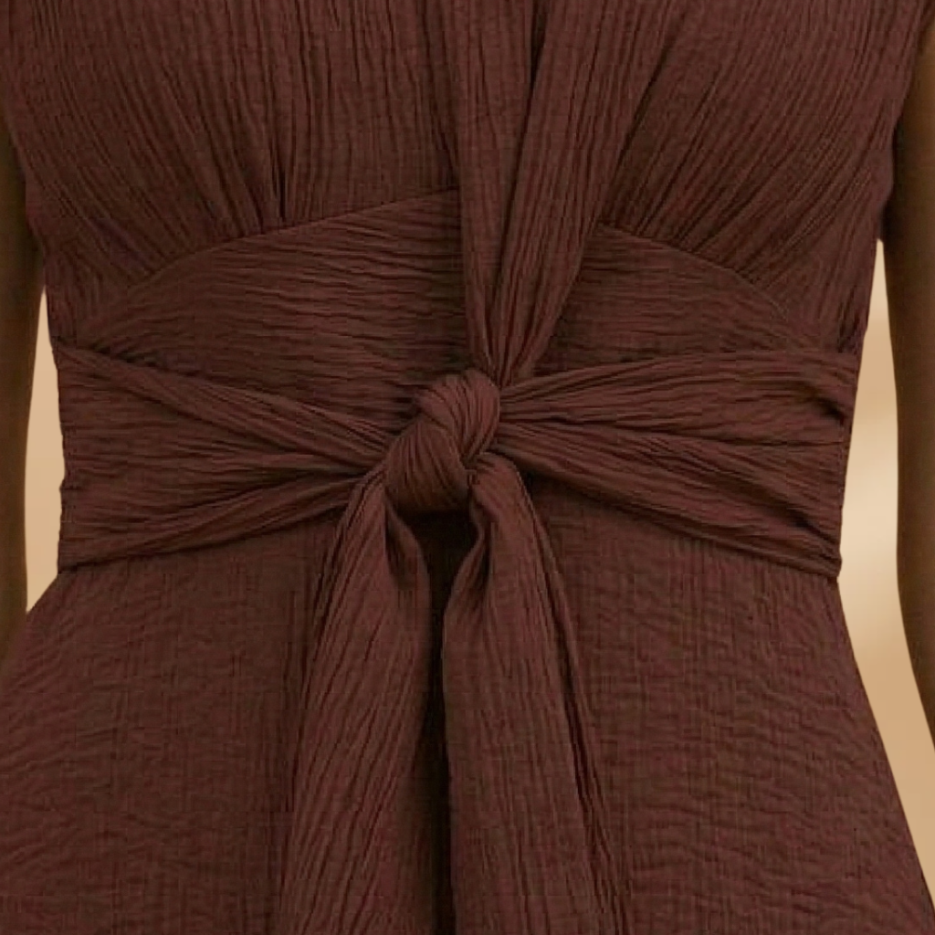 Sleeveless Maxi Dress with Round Neck and Comfortable Fit for Women