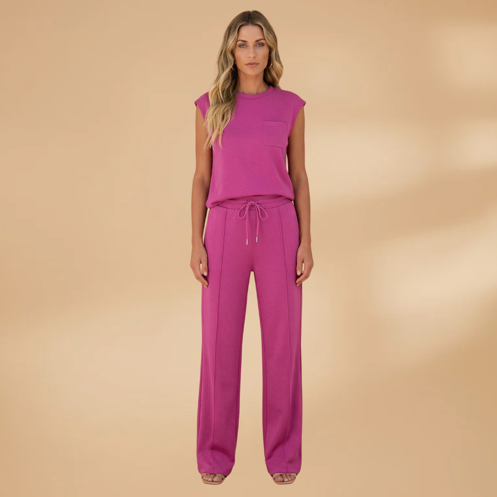 Summer Lounge Co-Ord Relaxed Fit and Elasticated Waistband for Women