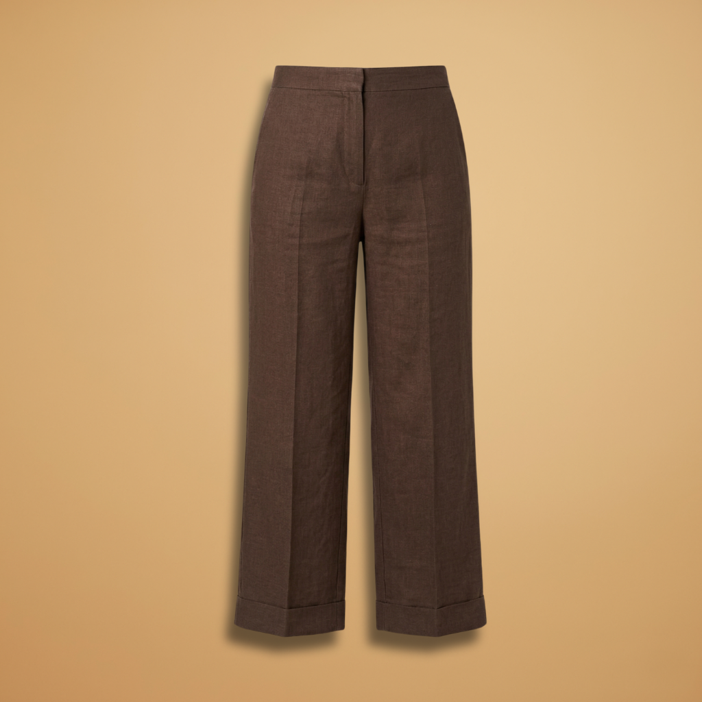 Trousers Side Pockets and Straight Legs for Women