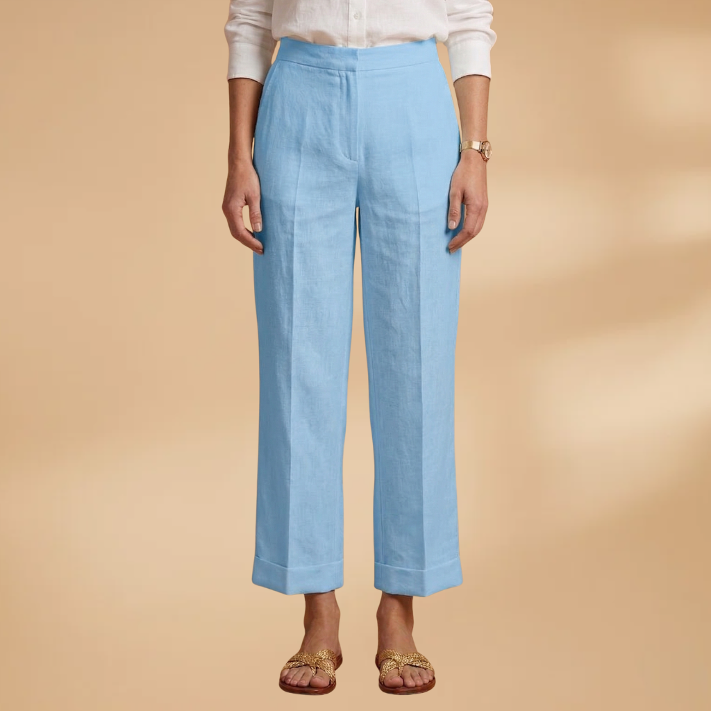 Trousers Side Pockets and Straight Legs for Women
