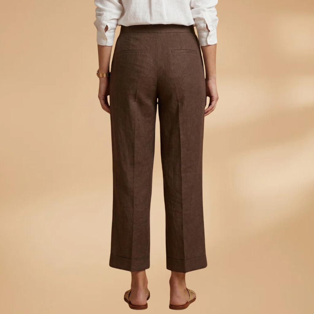 Trousers Side Pockets and Straight Legs for Women