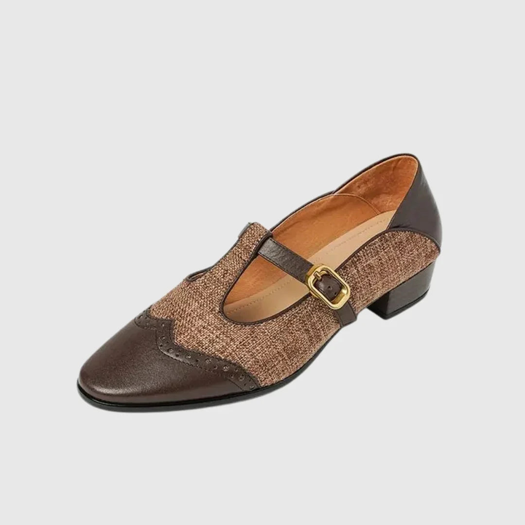 Mary Jane Shoes For Women | Minimalist Buckle T-Strap Loafer
