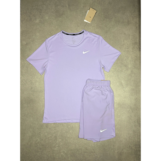 Nike UV Miler Short Set - Hydrangea