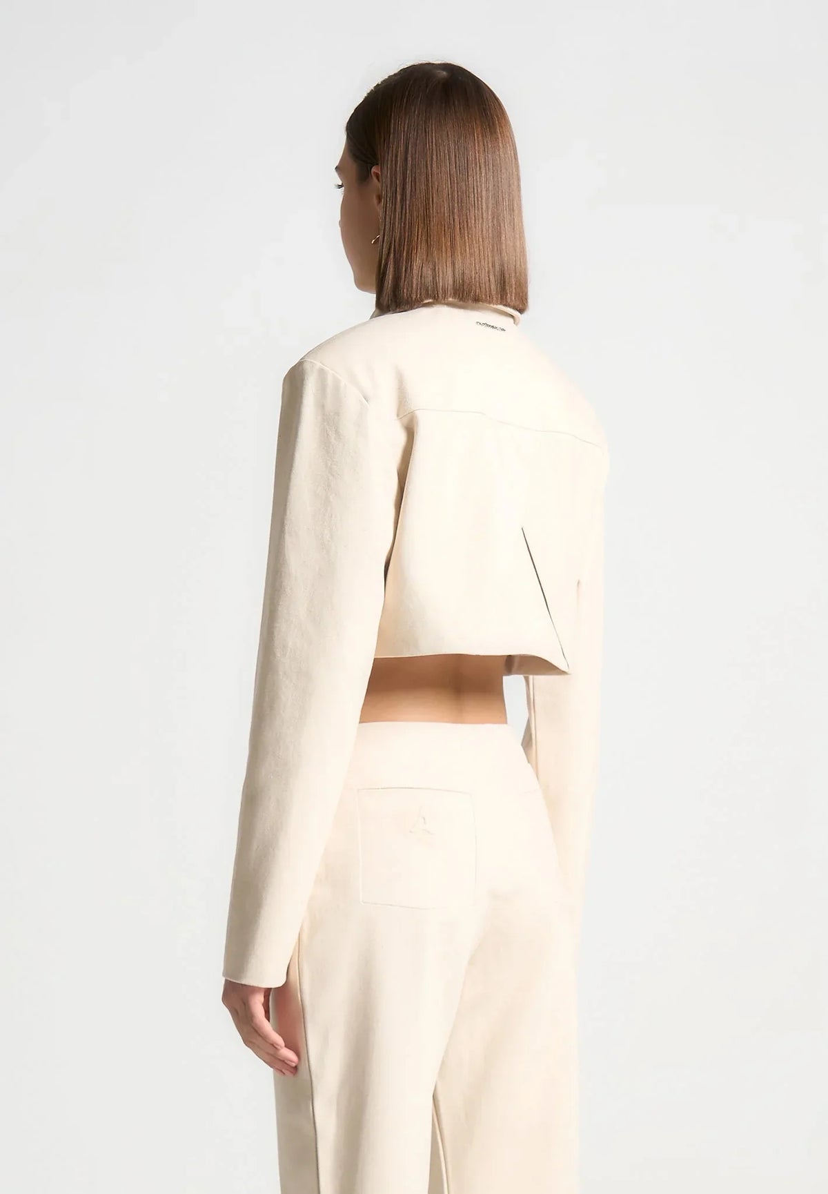 Women's Denim Jacket | Wide Shoulder Cropped Fit